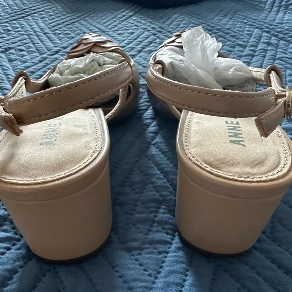 Anne Klein Women's Penelope Heeled Sandals in Nude| Size 8 - Picture 5 of 7